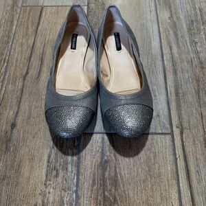 Alex Marie Glittery Silver and Gray Flats